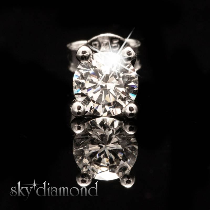 Sky Diamond 0.50ct Tektaş Montür Vidalı Küpe